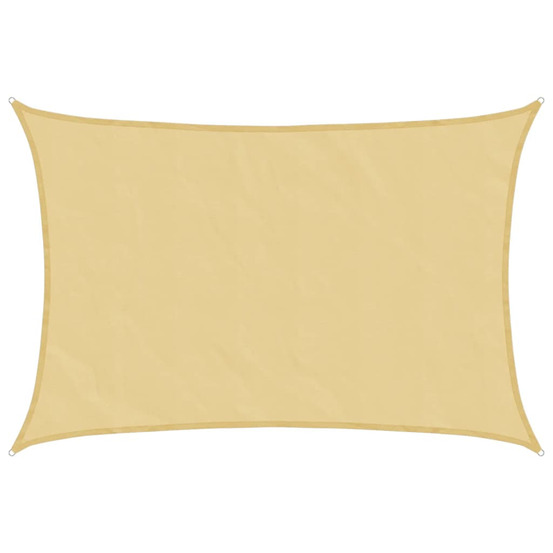 Voile d'ombrage sable 4x3 m 100 % polyester oxford