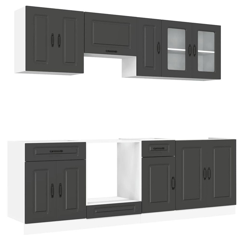 Ensemble d'armoires de cuisine 8 pcs kalmar bois d'ingénierie