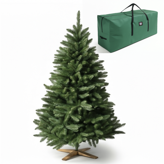 Sapin de noël artificiel 180cm arbre de noël support et sac de rangement inclus