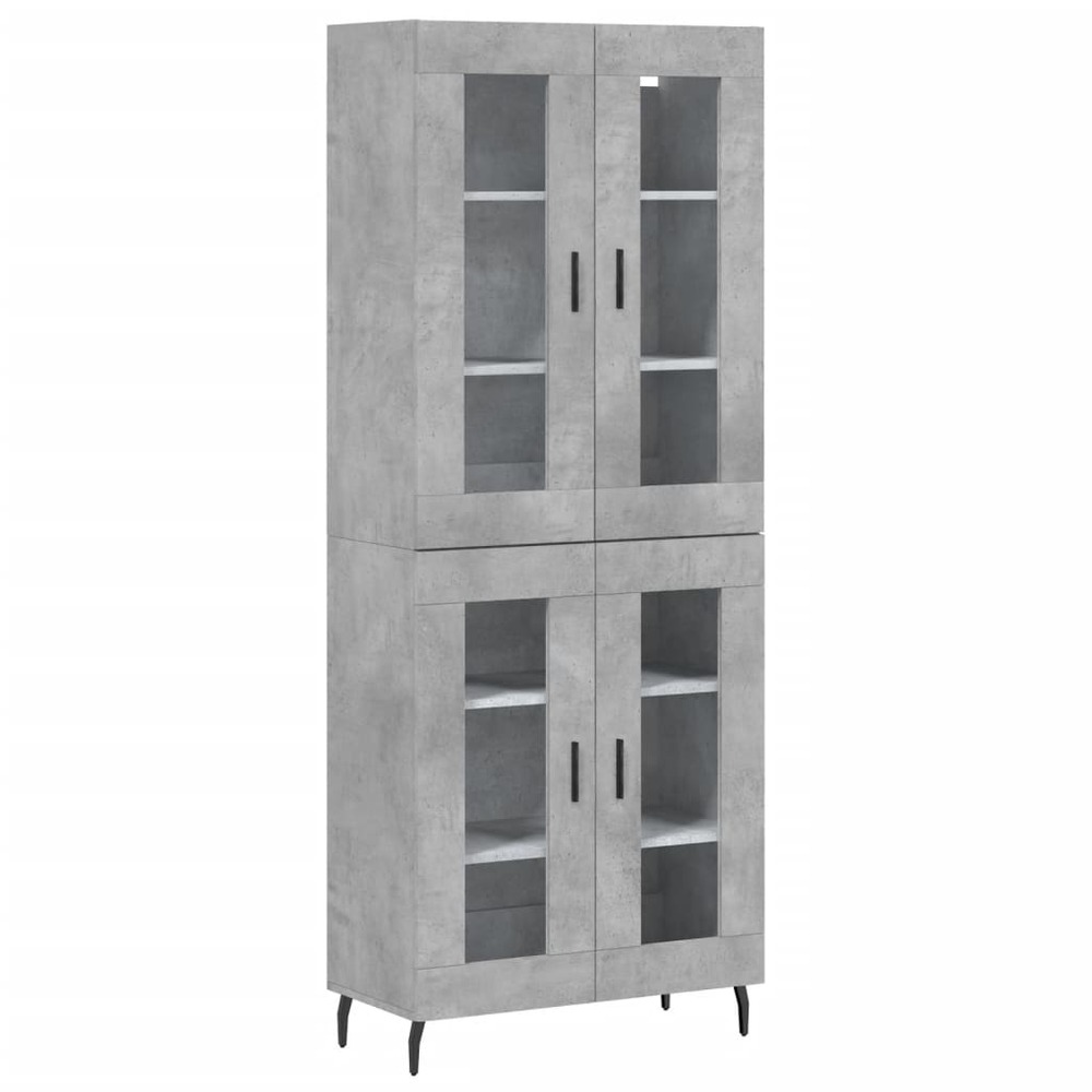 Buffet bahut commode armoire meuble de rangement organisateur cuisine salle de séjour salon haut 69,5 x 34 x 180 cm bois d'in