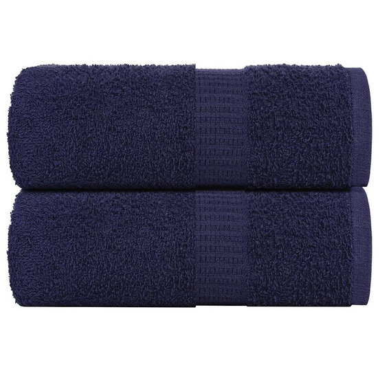 Serviettes de toilette 2 pièces frogn bleu marine 30x30 cm 100 % coton