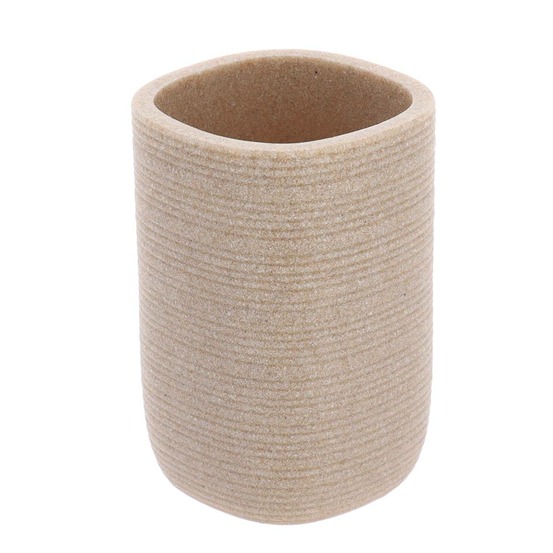 Gobelet strie polyresine - beige