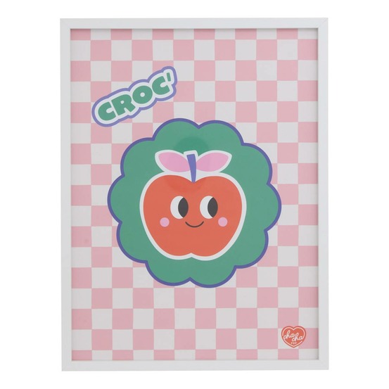 Toile chacha avec cadre blanc 31,5x2x41,5 cm