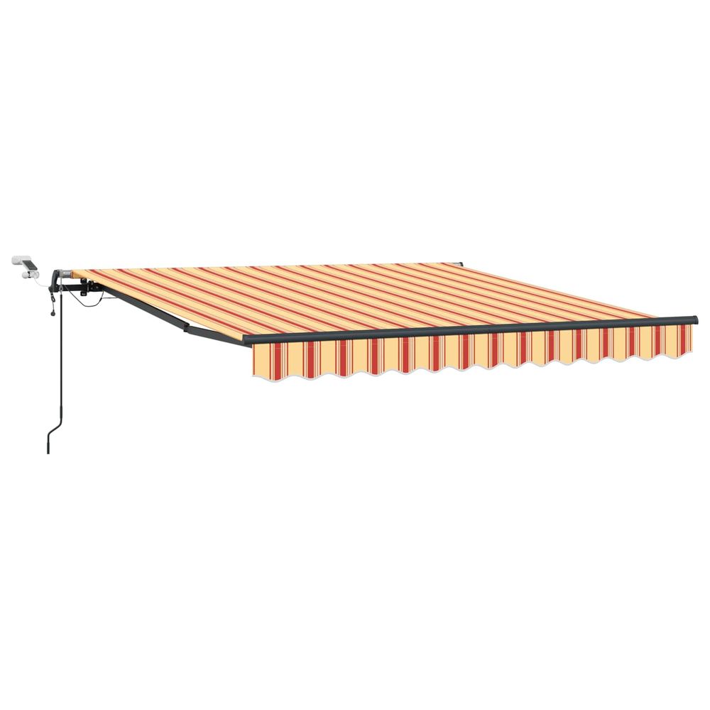 Auvent rétractable jaune et orange 300 x 250 cm polyester