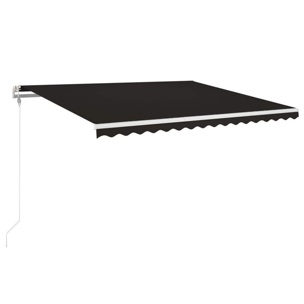 Auvent automatique et capteur de vent led 450x350 cm anthracite