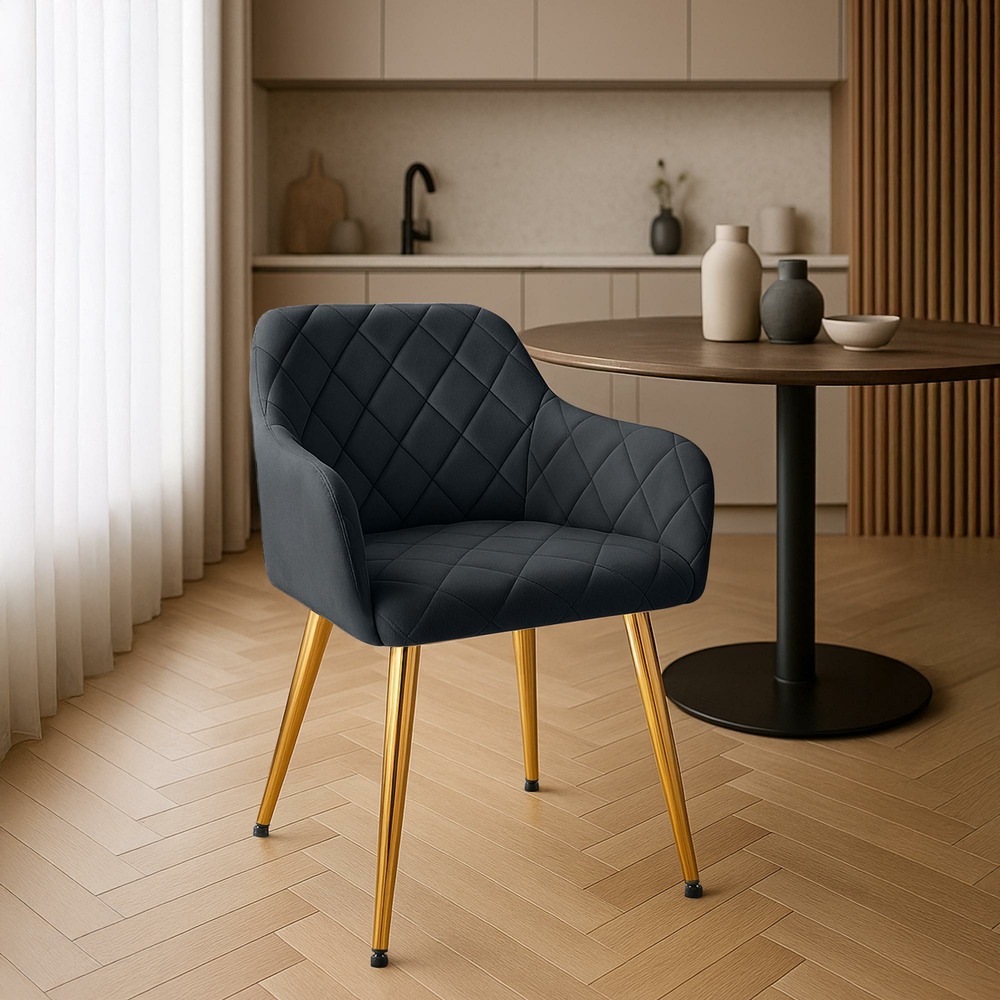 Chaise de salle à manger monett velours g