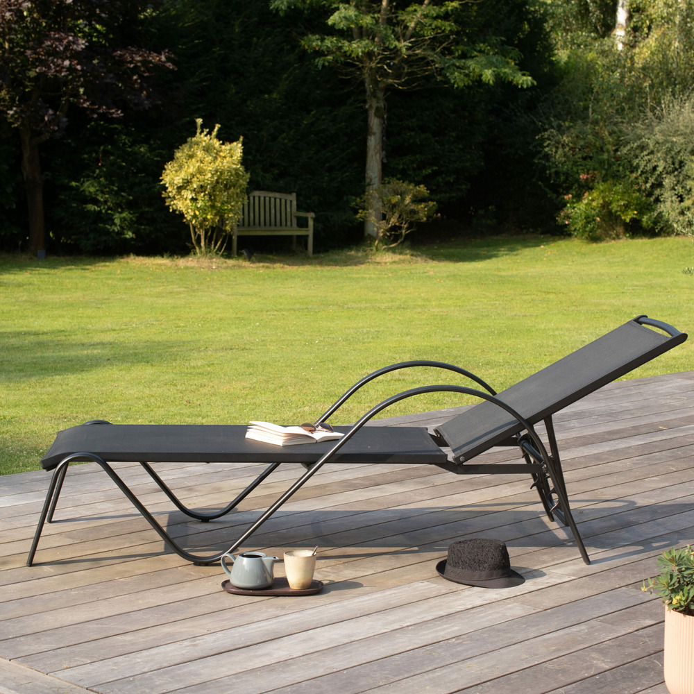 Bain de soleil en aluminium noir sunset