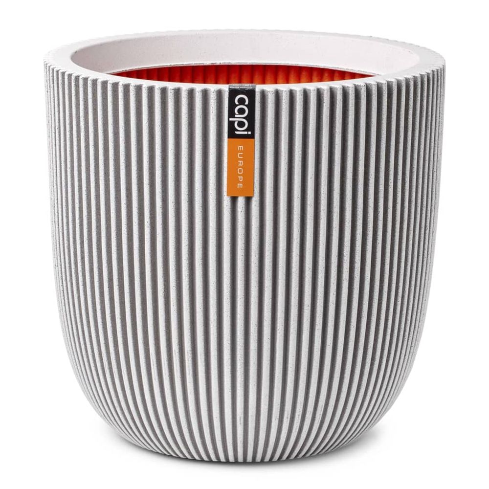 Jardinière d'extérieur groove 43x41 cm ivoire