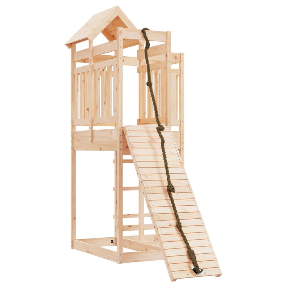 Maisonnette de jeu avec mur d'escalade bois massif de pin