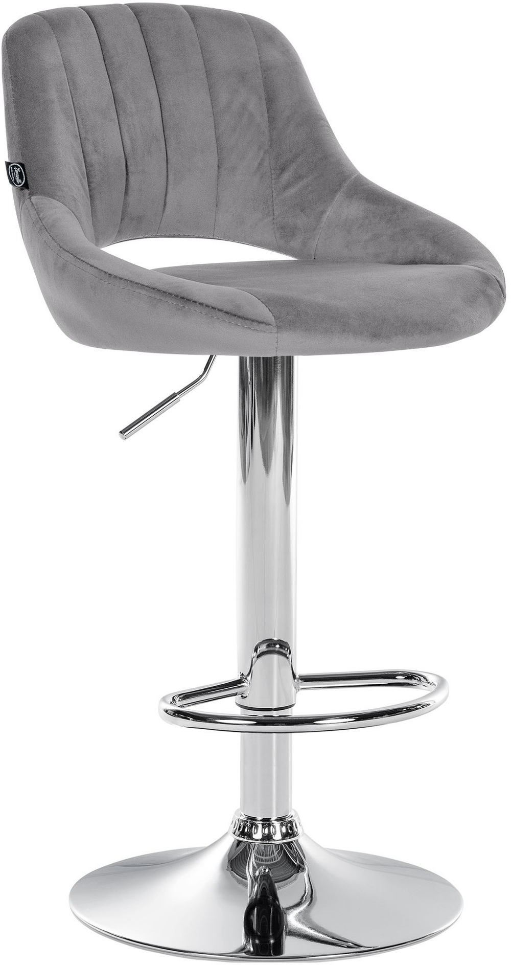 Tabouret de bar milet velours chrome