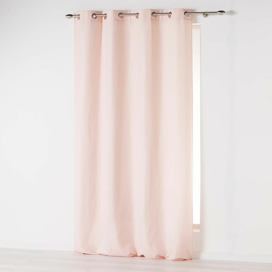 Rideau a oeillets microfibre absolu rose pale 140 x 280 cm