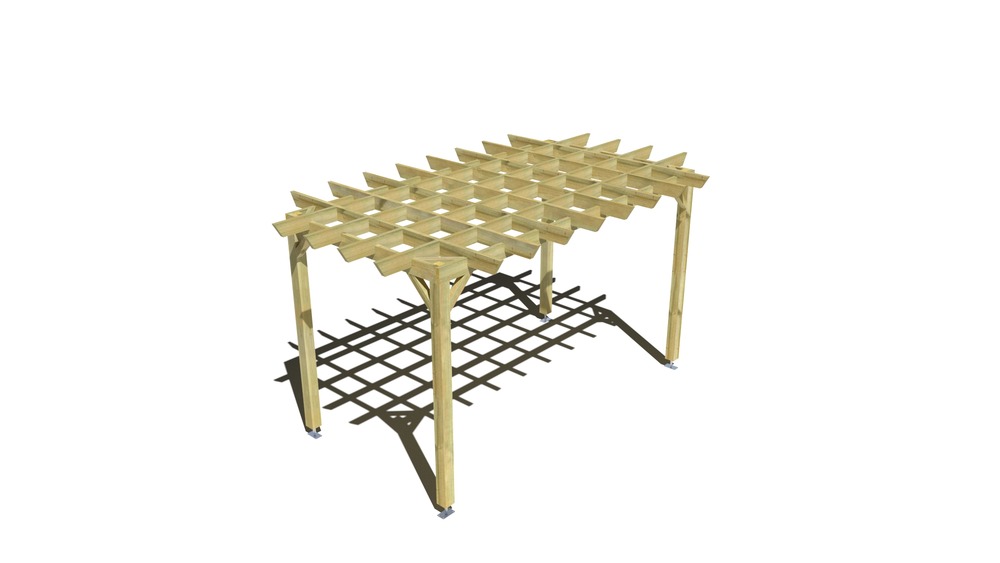 Pergola bois • 4m x 2m • indépendante • style retro • livraison comprise