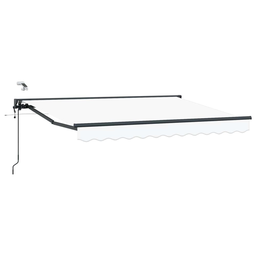 Auvent rétractable électrique blanc 3,5 x 2,5 m