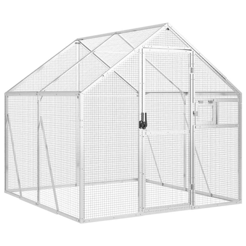 Volière argenté 1,79x2x1,85 m aluminium