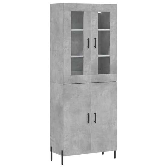 Buffet bahut commode armoire meuble de rangement organisateur cuisine salle de séjour salon haut 69,5 x 34 x 180 cm bois d'in