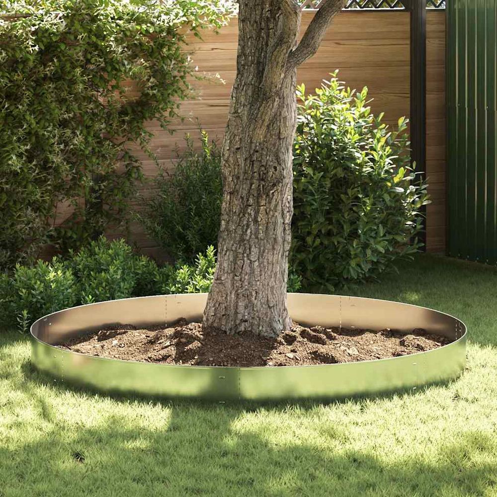 Séparateur pelouse acier galvanisé extérieur aménagement jardin 100x20cm argent