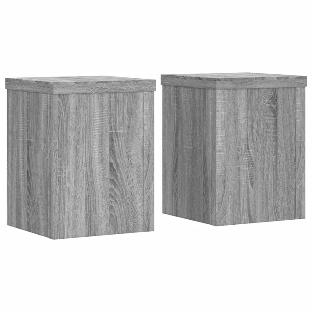 Support de plante 2 pièces sonoma gris 15 x 15 x 20 cm