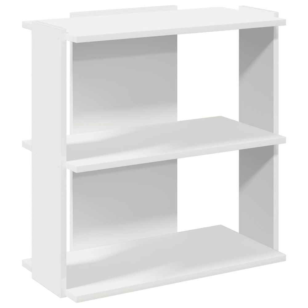 Bibliothèque à 3 niveaux blanc 60x30x60 cm bois d'ingénierie