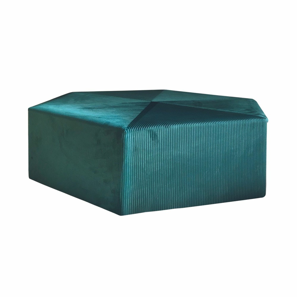 Pouf xxl design velours giulia