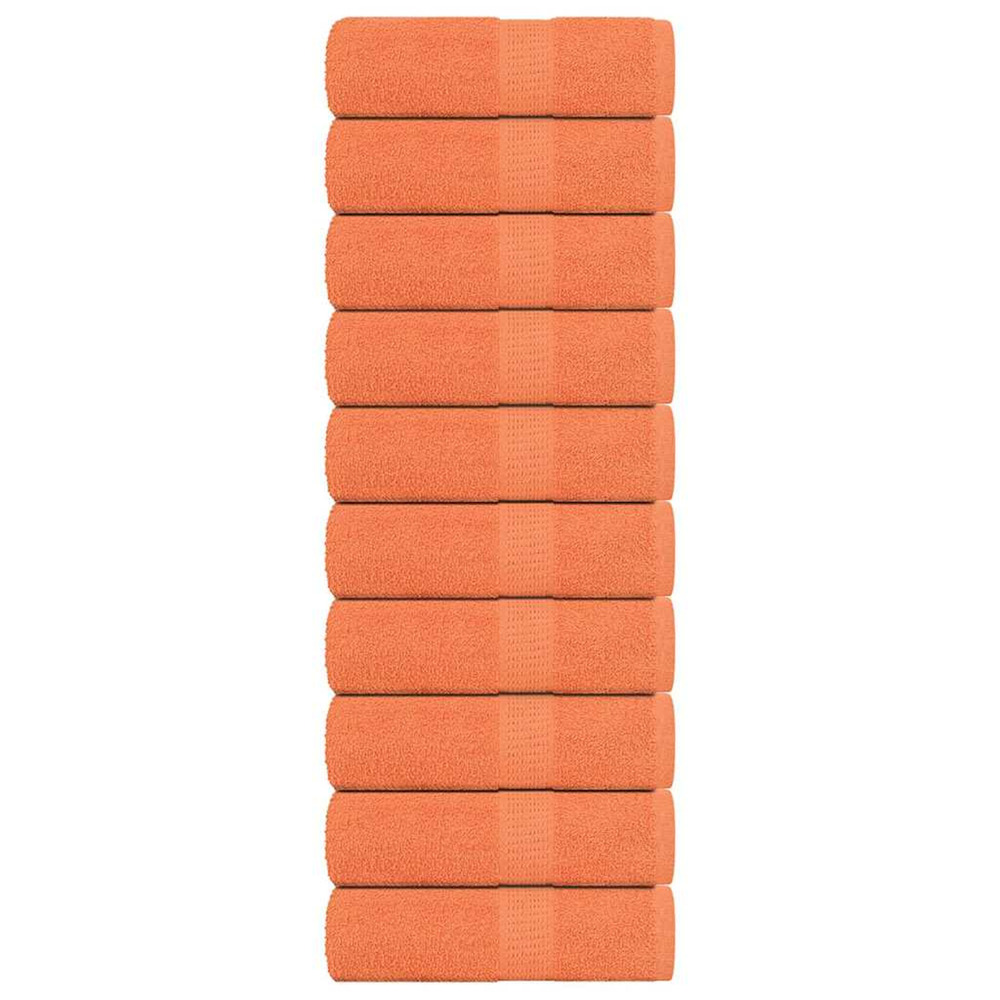 Serviettes de toilette frogn 10 pièces orange 30x30 cm 360 g/m²