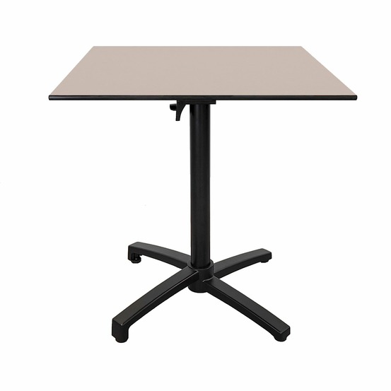 Restootab - table pliable pour terrasse en compact hpl beige 70x70