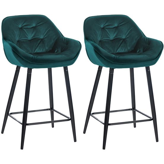 Lot de 2 tabourets de bar gibson 76 velours