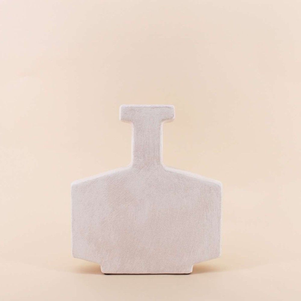 Vase design flacon en grès, h30cm