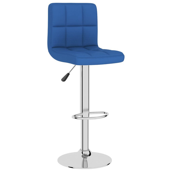 Tabouret de bar bleu tissu