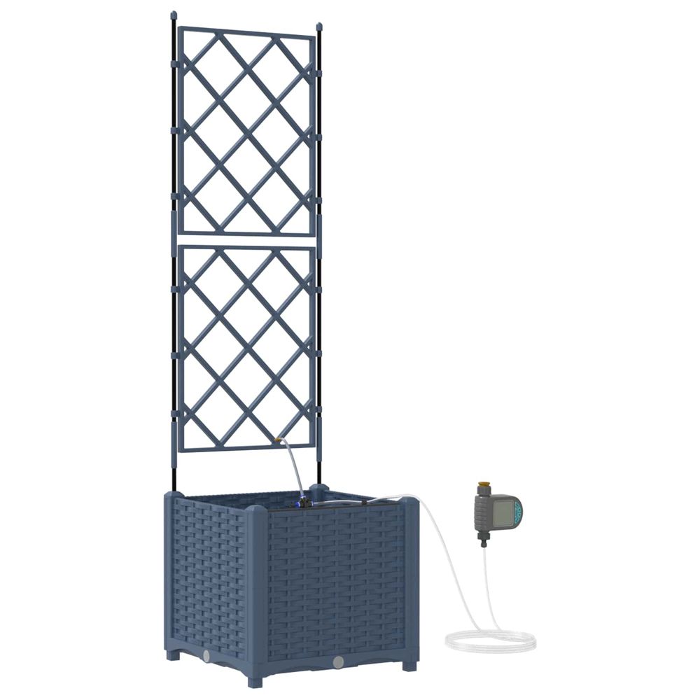 Cache-pot de jardin gris 40 x 40 x 142 cm pp