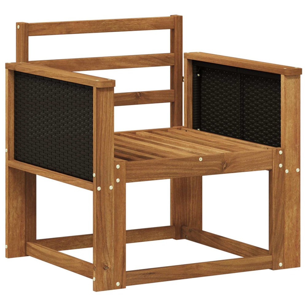 Sofa de milieu extérieur bois d'acacia massif naturel