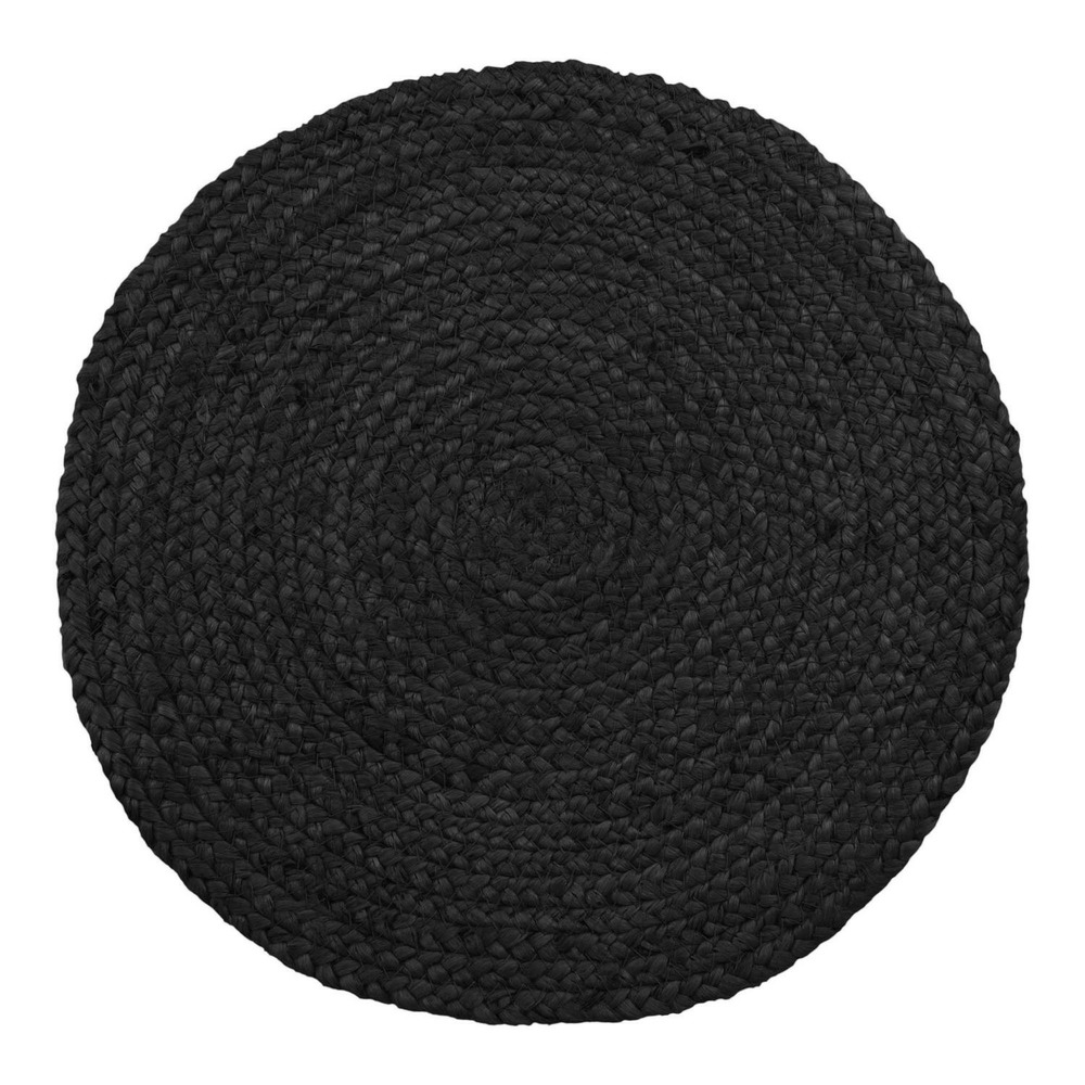 4 sets de table en jute tressée gris foncé ø38 cm