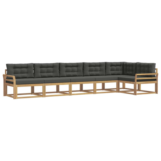 Ensemble de canapés d'extérieur 4 pcs blanc et anthracite
