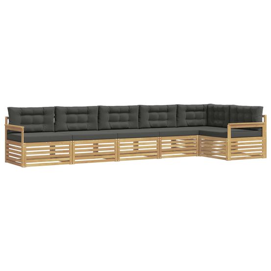 Ensemble de canapés d'extérieur 6 pc blanc et anthracite