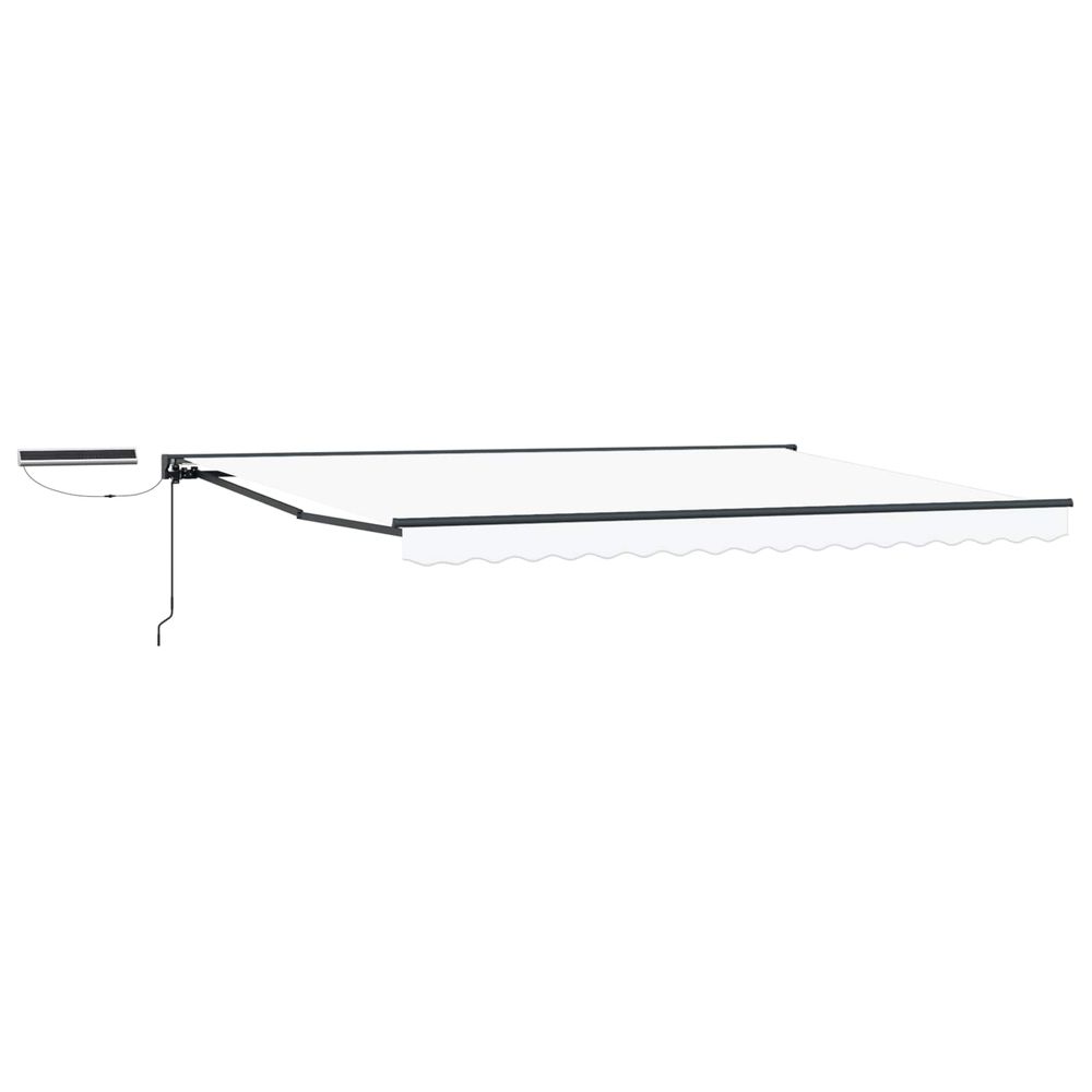 Auvent rétractable électrique blanc et anthracite 5 × 3,5 m