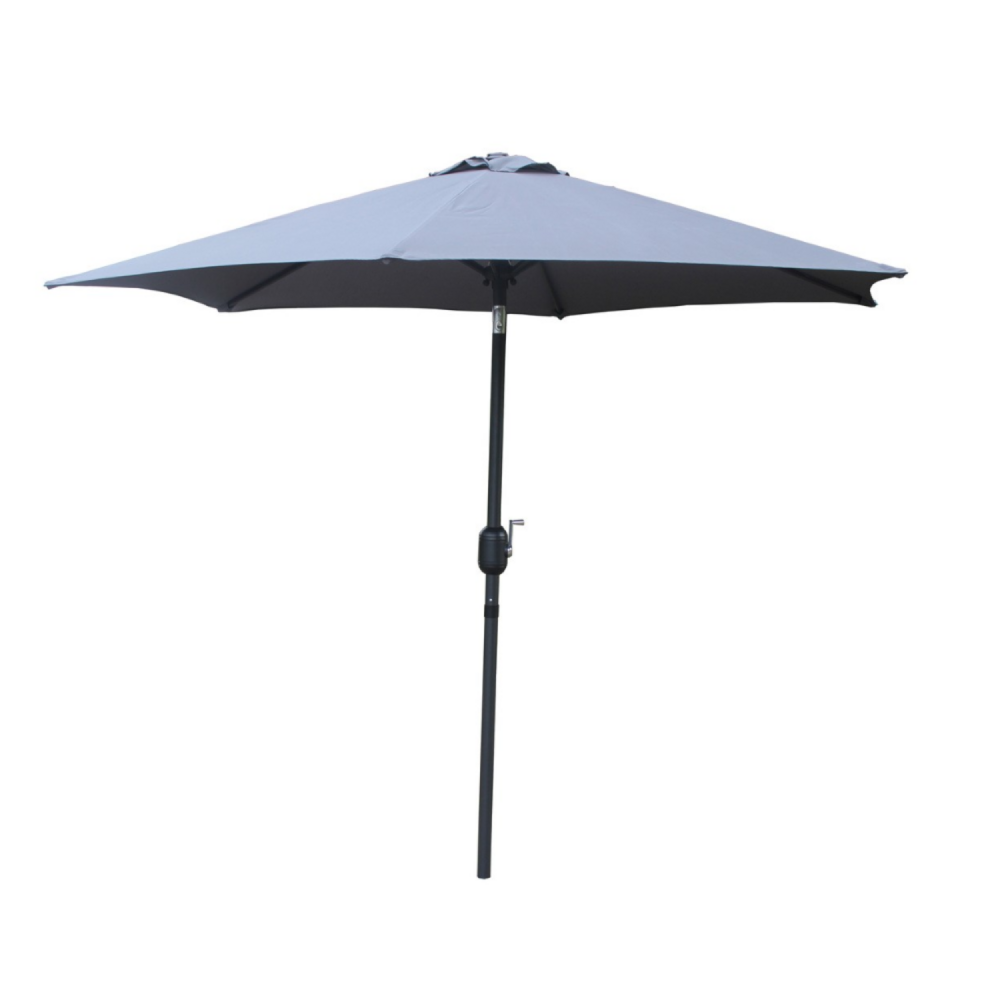 Parasol droit rond 2,5 x 2,5 m gris come