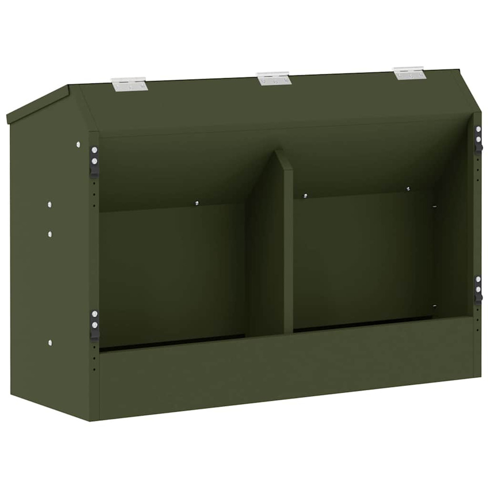 Distributeur pour lapins vert olive 64.5 x 25.5 x 45.5 cm