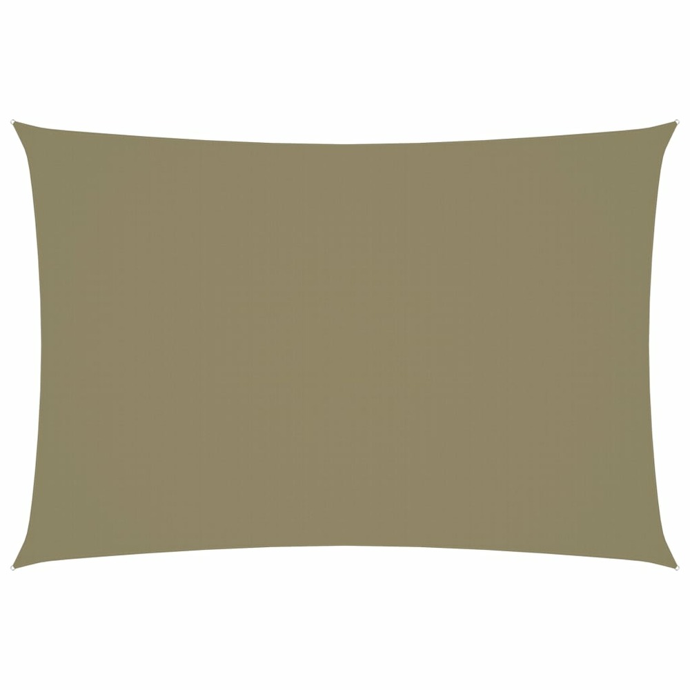 Voile toile d'ombrage parasol tissu oxford rectangulaire 2,5 x 4,5 m beige