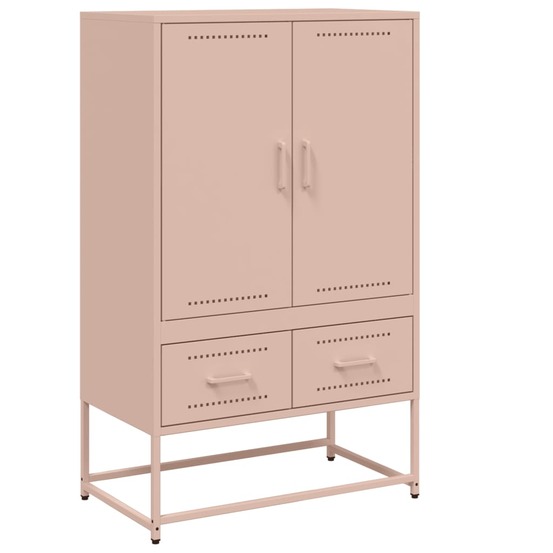Buffet bahut commode armoire meuble de rangement organisateur cuisine salle de séjour salon haut 68 x 39 x 111,5 cm acier ros