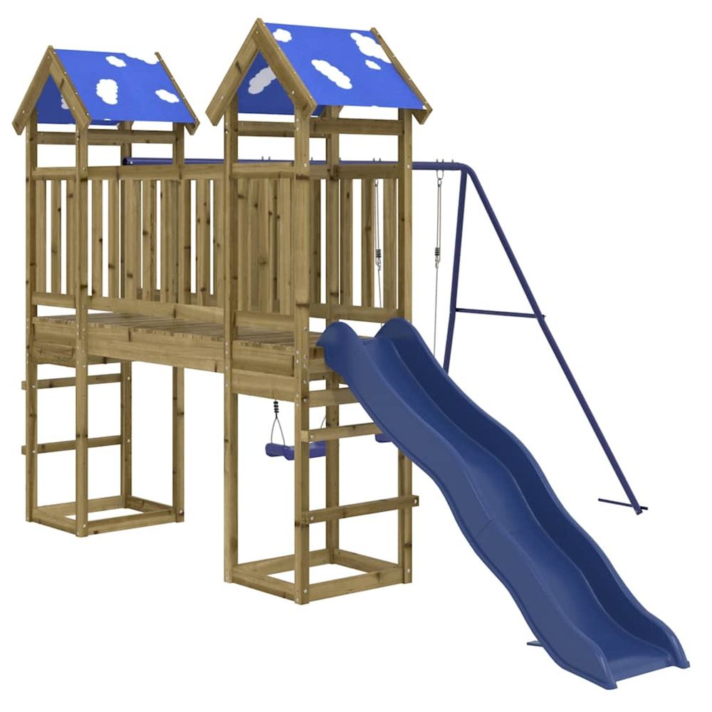 Aire de jeux d'extérieur bois de pin imprégné