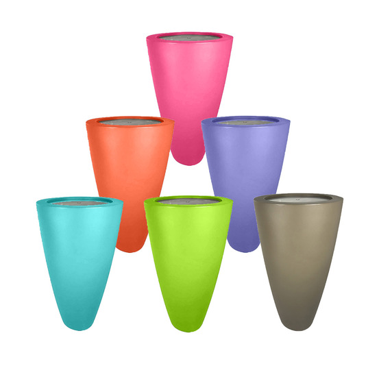 Pot conique 3 en 1 dessus inox-lot de 6