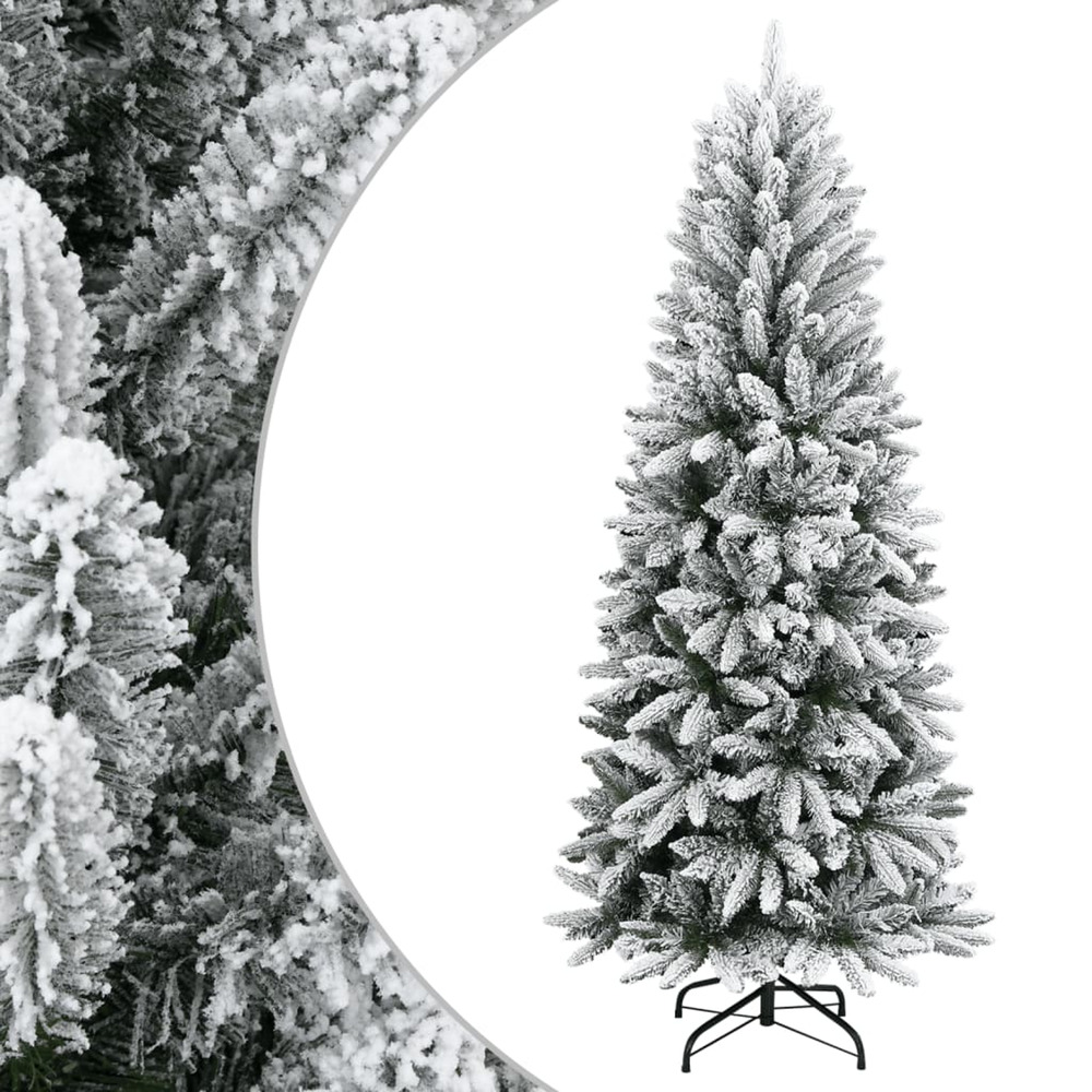 Sapin de noël artificiel avec neige floquée 120 cm pvc et pe