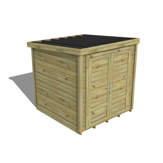 Abri de jardin bois pin traité autoclave 27mm - essentiel - 2,14x2,14m / 5m2 - bac acier - plancher bois