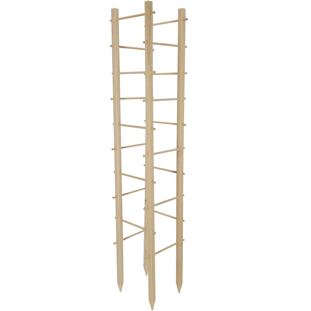 Support en bois de pin pour plantes 4 piquets tour