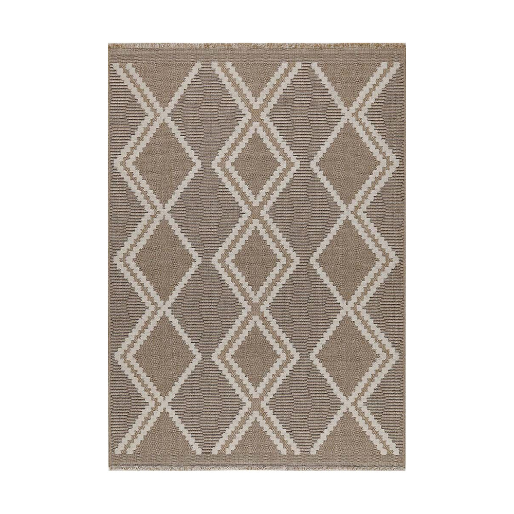 Tapis intérieur extérieur aspect jute marron tijuana 9048 180 x 67 cm