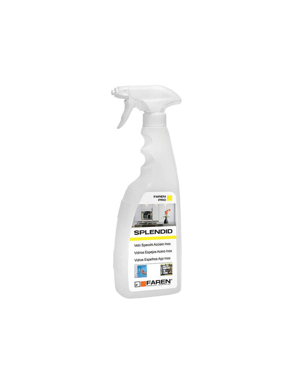 Nettoyant verre et acier oxydable splendid faren 750ml - faren