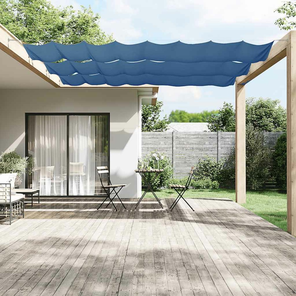 Auvent vertical bleu 60x1200 cm tissu oxford