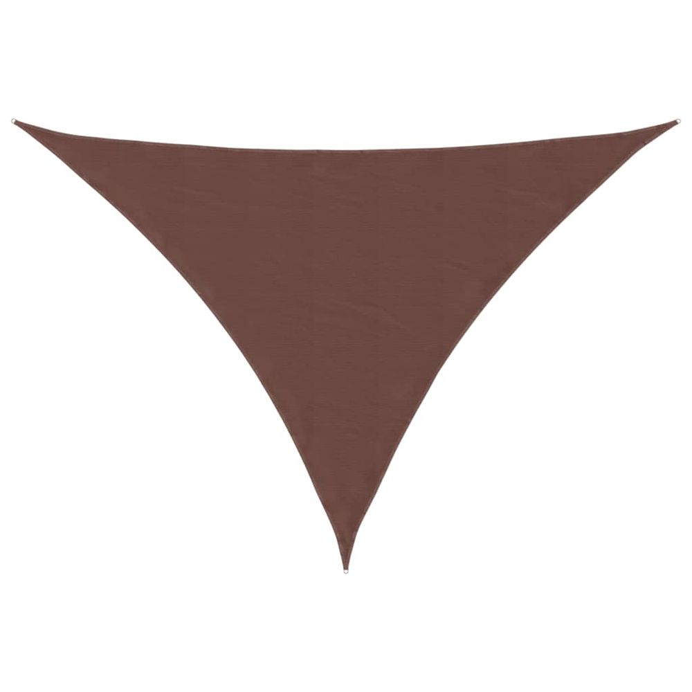 Voile de parasol tissu oxford triangulaire 4x5x6,4 m marron