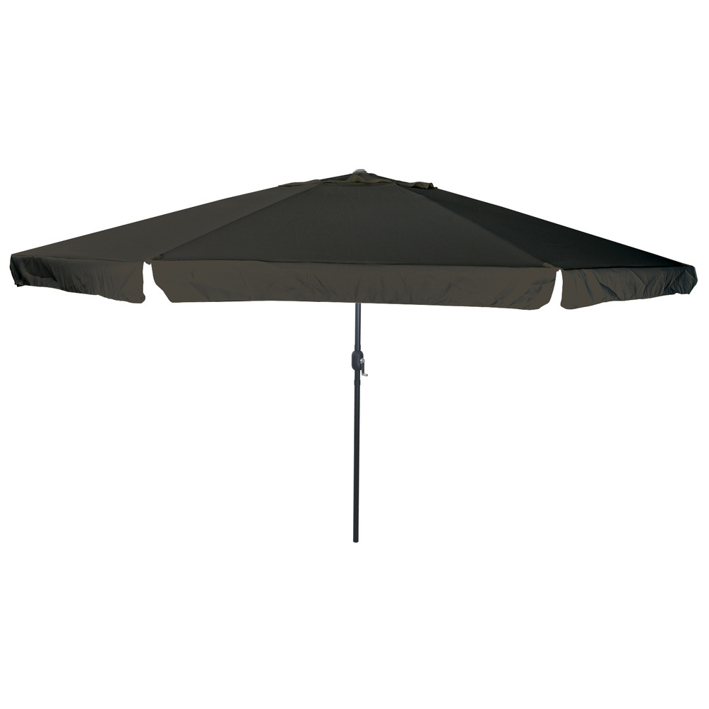 Parasol de jardin ø395x245 cm noir