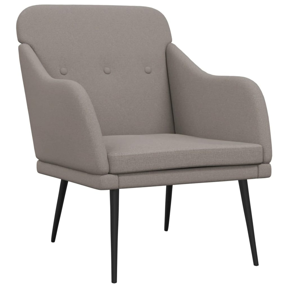 Fauteuil taupe 63x76x80 cm tissu