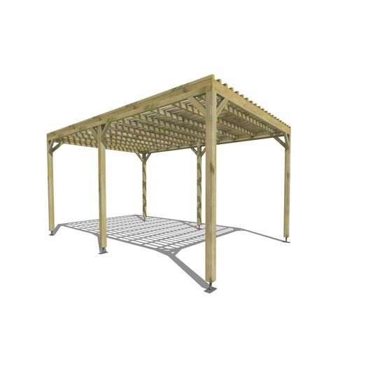 Pergola bois • 3m x 5m • indépendante • sens largeur • lattage bois • livraison comprise